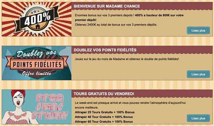 madame chance promoções de cassino