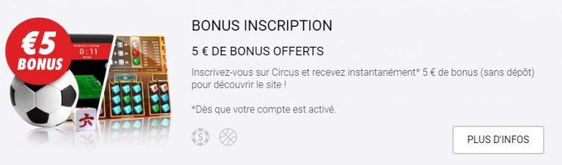Bônus de Inscrição de Circo