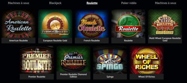 Jogos do Spin Palace