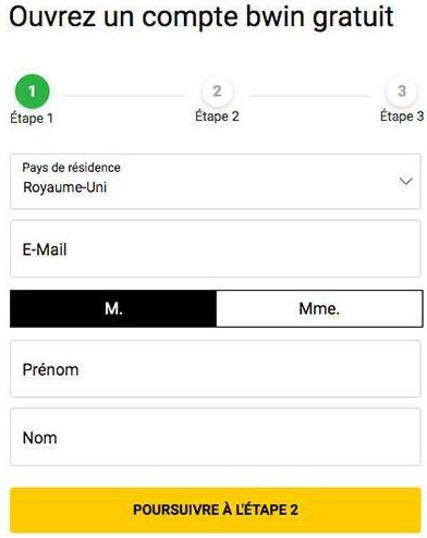 registo de bwin