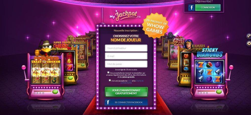 Aviso de inscrição no Myjackpot