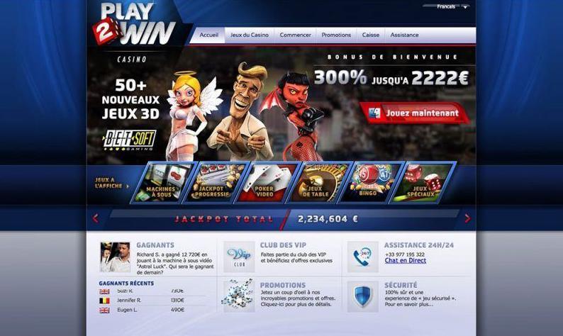 revisão de conta do casino play2win