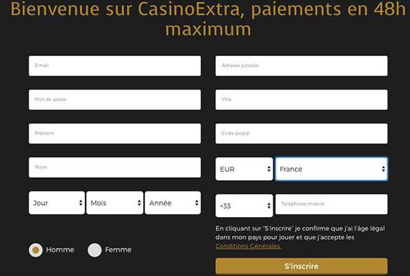 registo no casino extra 2