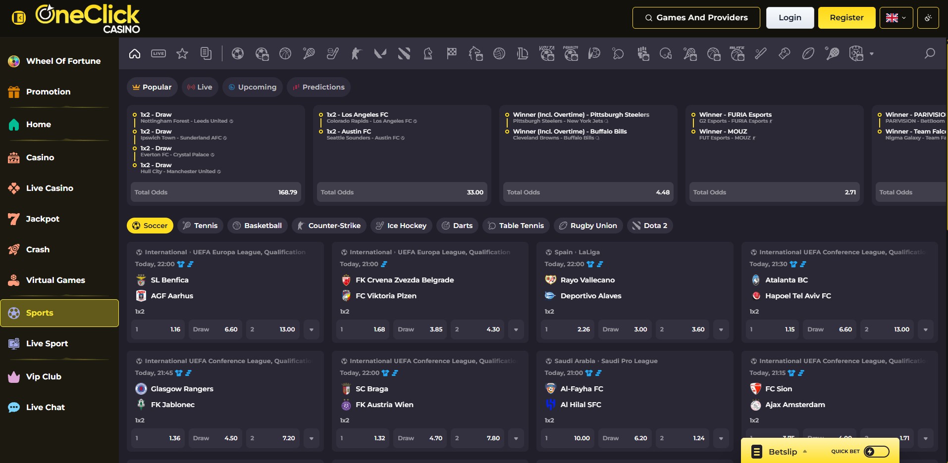 OneClick Casino Screenshot 2