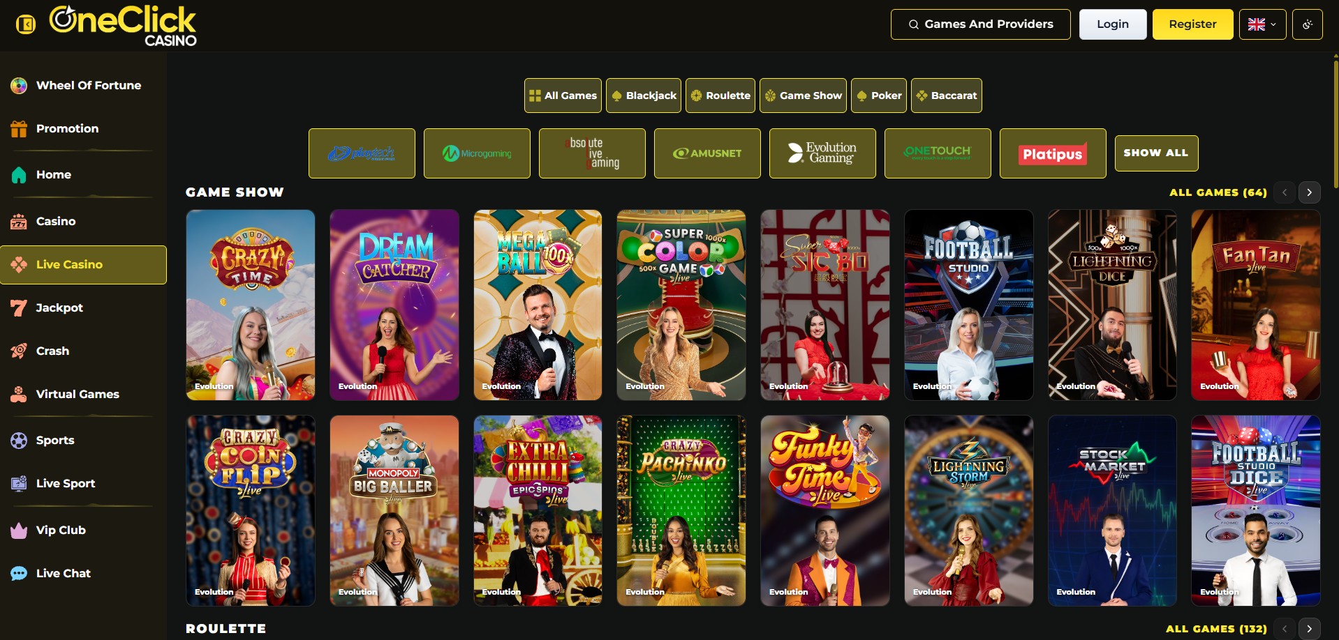 OneClick Casino Screenshot 5
