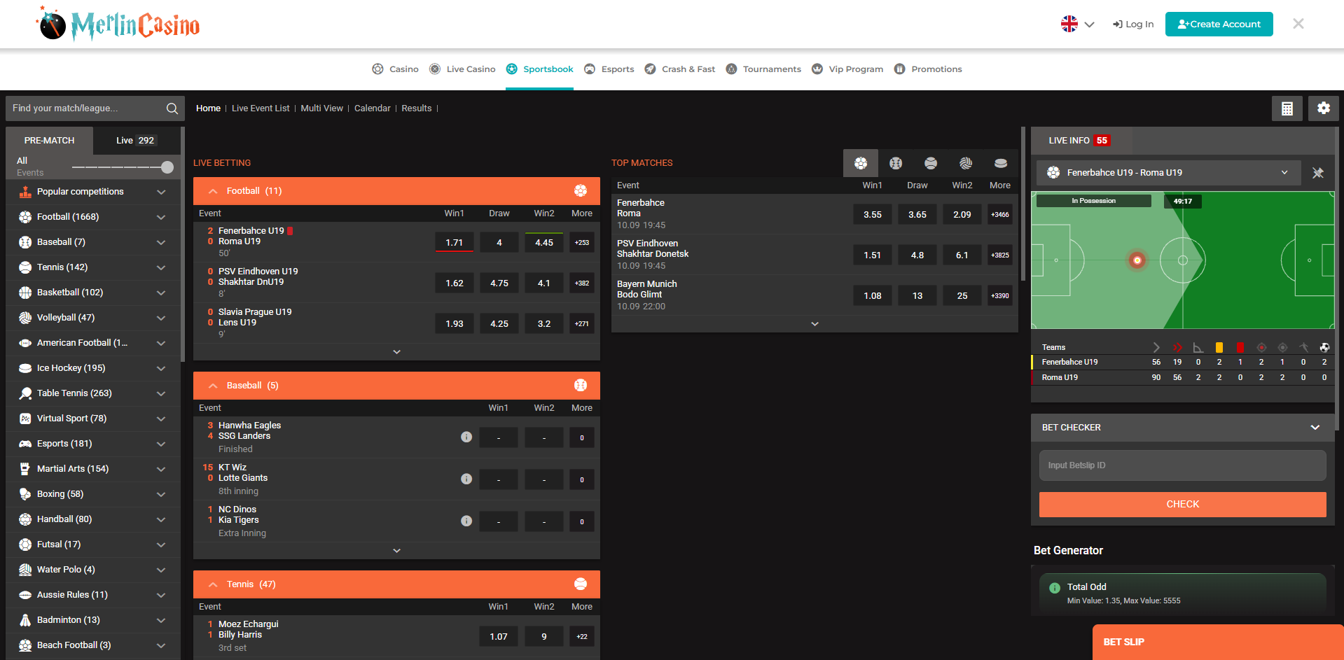 Merlincasino Screenshot 3