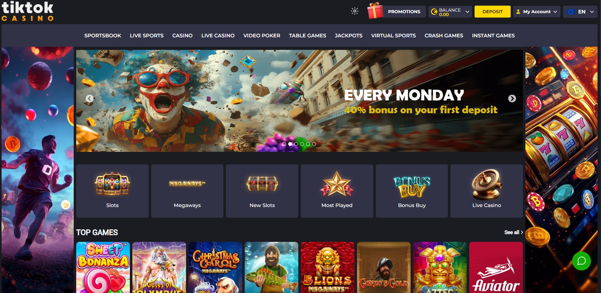 TikTok Casino Review Header