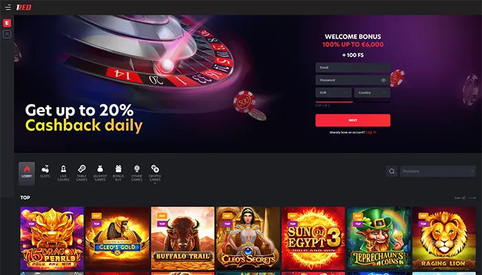 1Red Casino Review Header