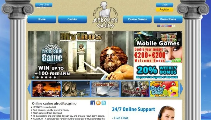 AfroditeCasino Review Header