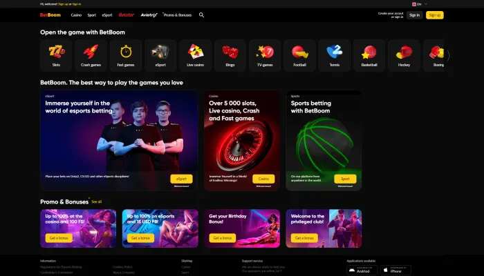 BetBoom Casino Review Header