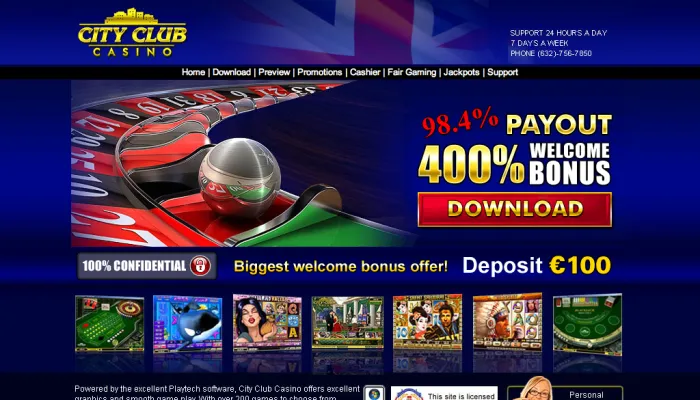 City Club Casino Review Header