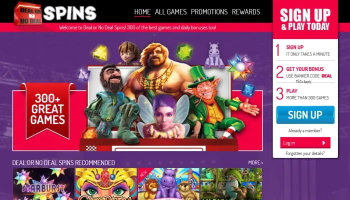 Deal or No Deal Spins Casino Review Header