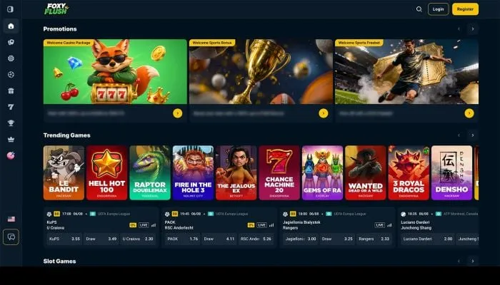 FoxyFlush Casino Review Header