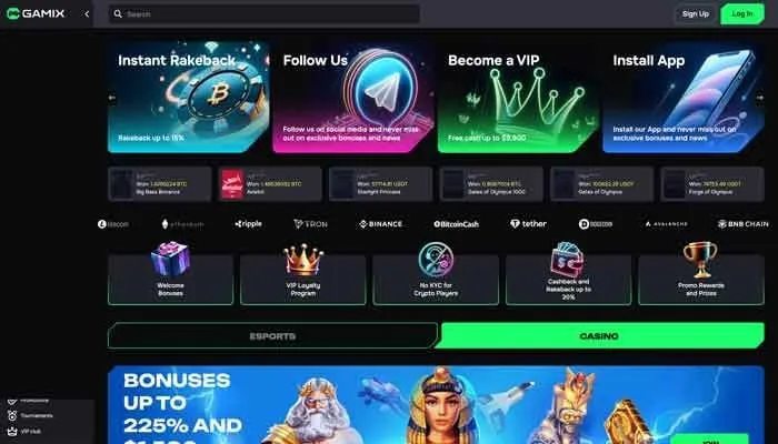 Gamix Casino Review Header