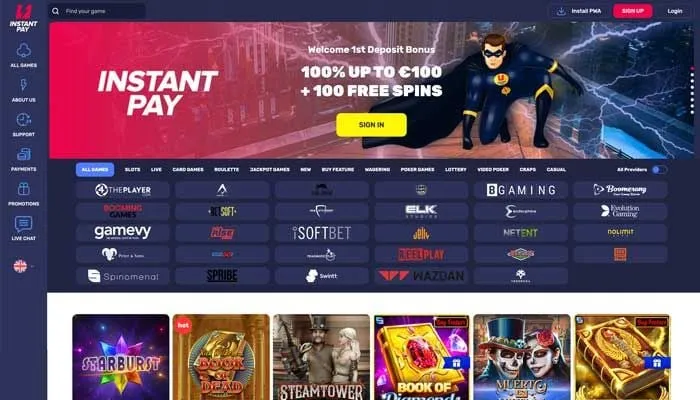 InstantPay Casino Review Header