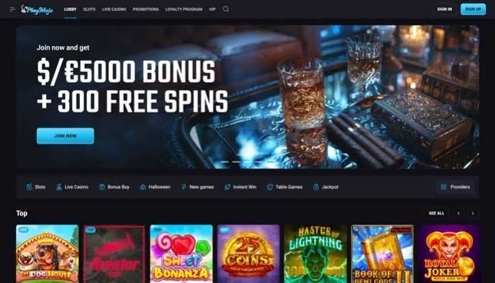 PlayMojo Casino Review Header