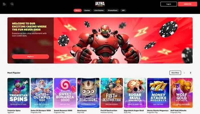 UltraCasino Review Header