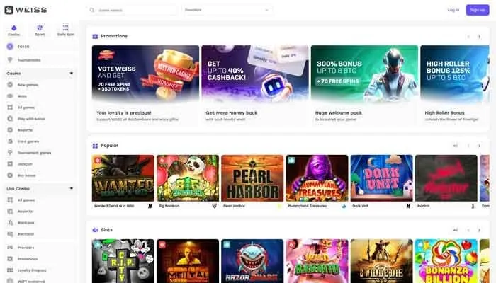 Weiss Casino Review Header