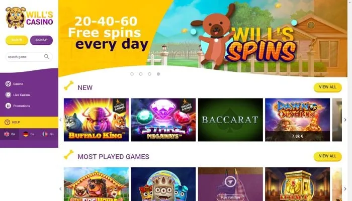 Will's Casino Review Header